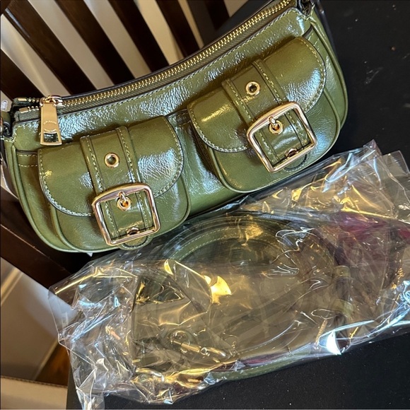 Coach Olive Green Shoulder Crossbody Bag with Big Buckle Details. NWT. SALE!!!! - Picture 10 of 12